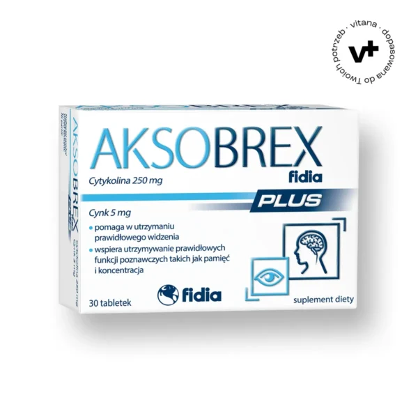 Aksobrex Fidia Plus, 30 tabletek – suplement diety wspierający pracę mózgu i koncentrację