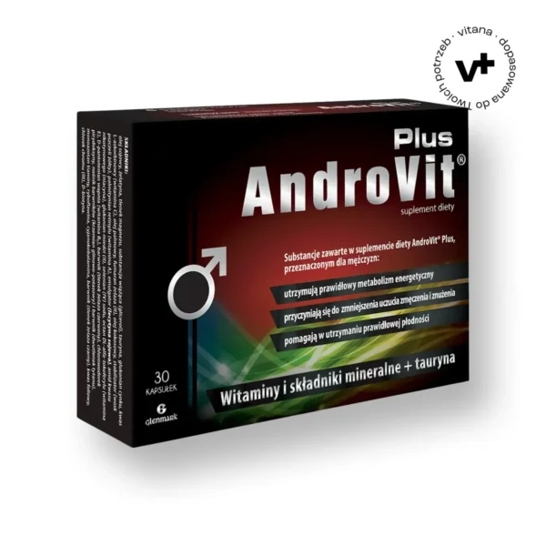 AndroVit Plus, 30 kapsułek – kompleks witamin i minerałów dla mężczyzn wspierający zdrowie prostaty, metabolizm energetyczny i płodność
