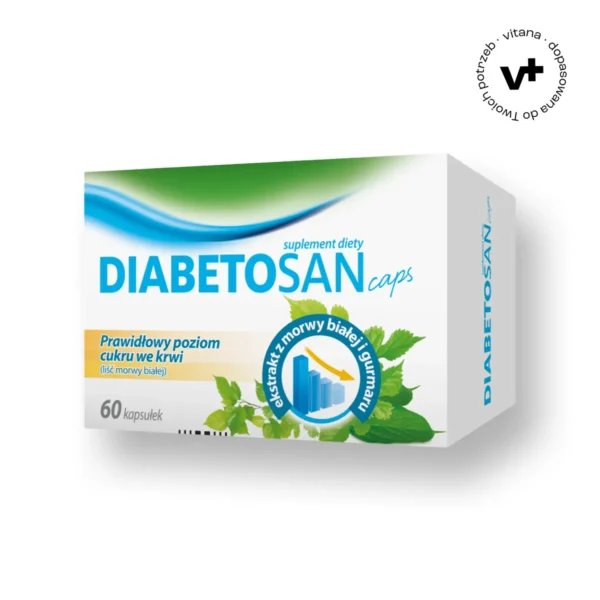 Diabetosan Caps, 60 kapsułek - suplement diety wspomagający utrzymanie prawidłowego poziomu cukru we krwi