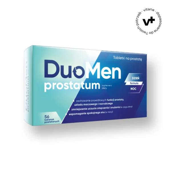 Suplement diety DuoMen Prostatum, 56 tabletek powlekanych (28 na dzień i 28 na noc) - kompleksowe wsparcie prostaty i układu moczowego dla mężczyzn powyżej 45 roku życia