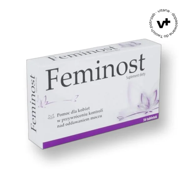 Feminost Zdrovit, 56 tabletek powlekanych - suplement diety wspierający kontrolę pracy pęcherza i układ immunologiczny
