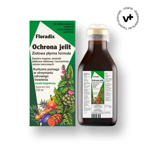 Floradix Ochrona Jelit, 250 ml – płynny suplement diety wspierający układ pokarmowy