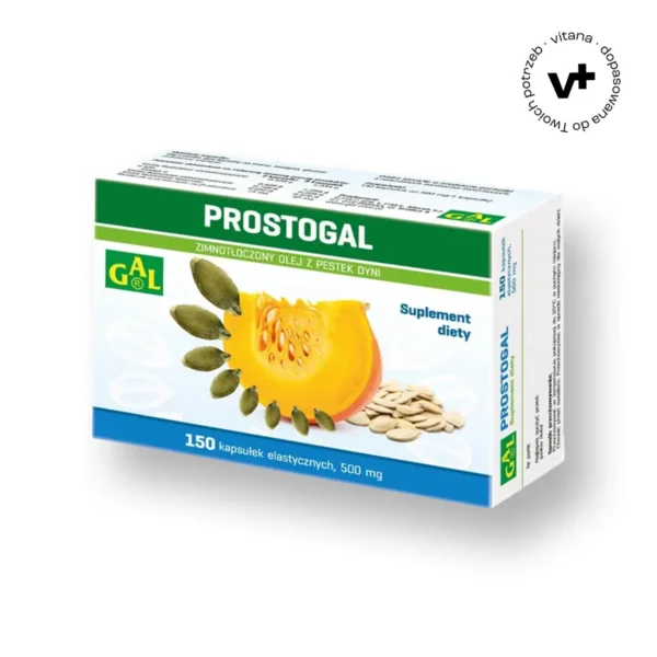 GAL Prostogal - suplement diety w formie 150 kapsułek z olejem z pestek dyni, wspierający zdrowie prostaty u mężczyzn
