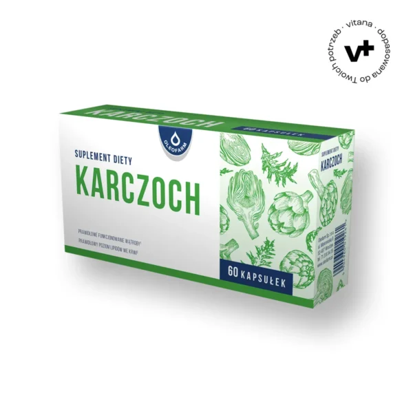 Suplement diety Oleofarm Karczoch w formie 60 kapsułek – wspiera trawienie i funkcje wątroby