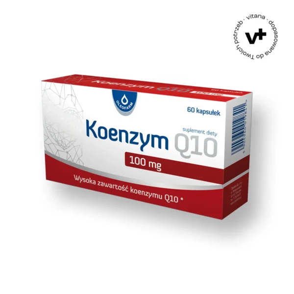 Koenzym Q10 Oleofarm 100 mg, 60 kapsułek – suplement diety wspierający pracę serca i produkcję energii komórkowej