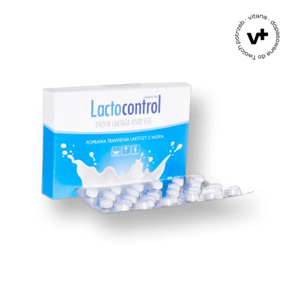 Lactocontrol, 30 tabletek powlekanych marki Natur Produkt Pharma - suplement diety wspomagający trawienie laktozy