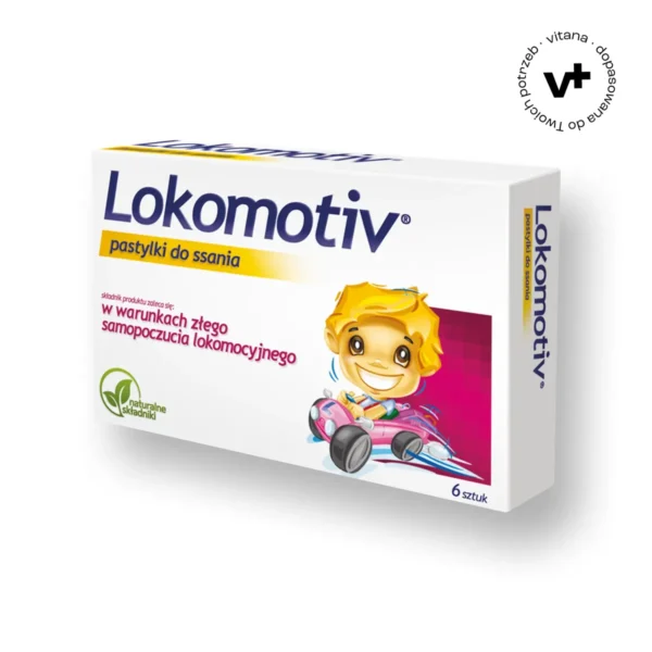 Lokomotiv z wyciągiem z imbiru - 6 pastylek do ssania marki Aflofarm, wspomagające komfort w podróży