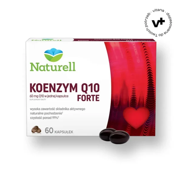 Naturell Koenzym Q10 Forte, 60 kapsułek - suplement diety wspierający produkcję energii komórkowej