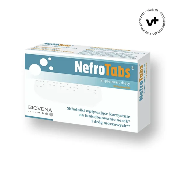NefroTabs, 30 kapsułek – suplement diety wspierający zdrowie układu moczowego z ekstraktami roślinnymi