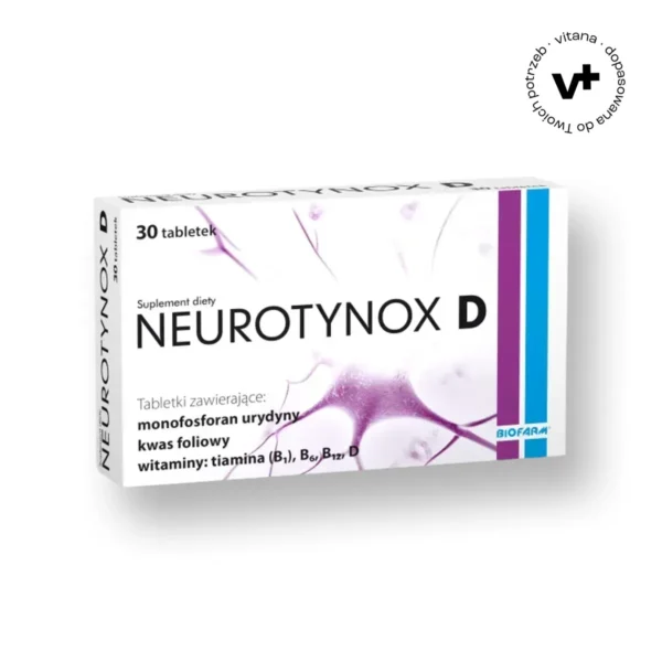 Neurotynox D, 30 tabletek - suplement diety wspierający układ nerwowy i redukujący uczucie zmęczenia