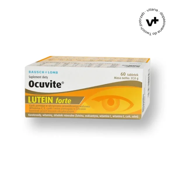 Ocuvite Lutein Forte, 60 tabletek - suplement diety z luteiną i zeaksantyną dla zdrowia oczu