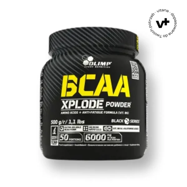 Olimp BCAA Xplode Powder, 500 g, o smaku truskawkowym – suplement diety wspierający rozwój masy mięśniowej i redukcję zmęczenia