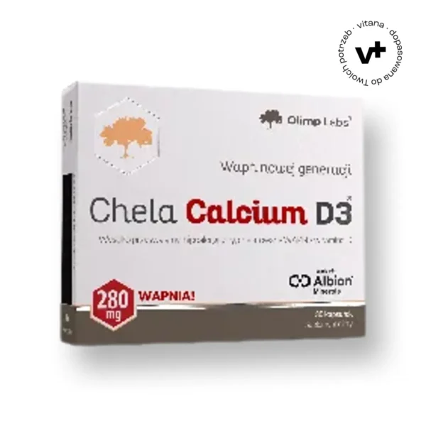 Olimp Chela-Calcium D3, 30 kapsułek – suplement diety z wapniem i witaminą D dla zdrowia kości, mięśni i odporności