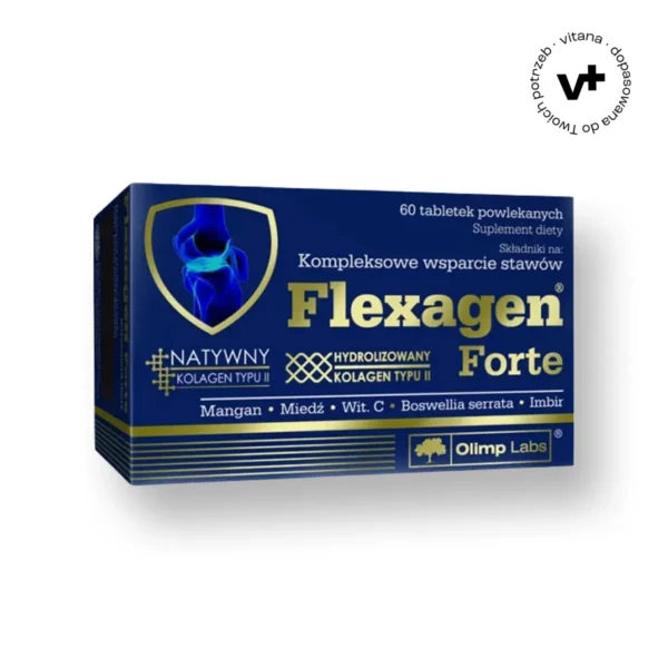 Olimp Flexagen Forte, 60 tabletek powlekanych – suplement diety wspierający zdrowie i ruchomość stawów