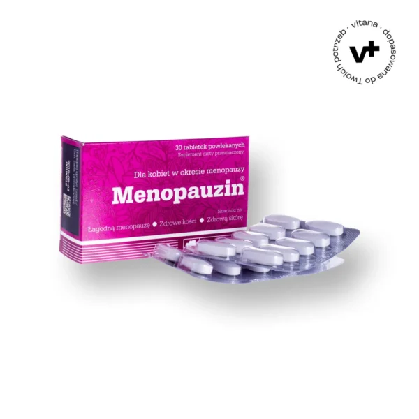 Olimp Menopauzin, 30 tabletek powlekanych – suplement diety dla kobiet w okresie menopauzy wspierający równowagę hormonalną i redukcję uderzeń gorąca