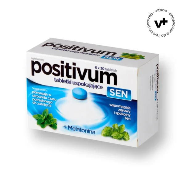 positivum-sen-180-tabletek-melatonina-melisa-chmiel Positivum Sen, 180 tabletek – suplement diety z melatoniną, melisą i chmielem wspierający zdrowy sen i odprężenie
