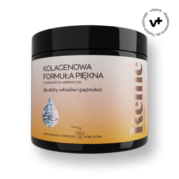 Remé Kolagenowa Formuła Piękna w proszku o smaku pomarańcza-marakuja - suplement diety wspierający zdrowie skóry, włosów i paznokci