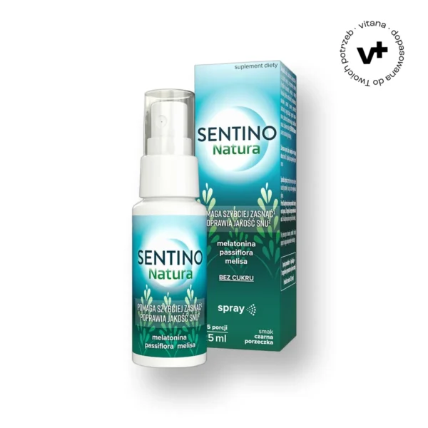 Sentino Natura spray 25 ml z melatoniną - suplement diety wspomagający zasypianie i poprawiający jakość snu