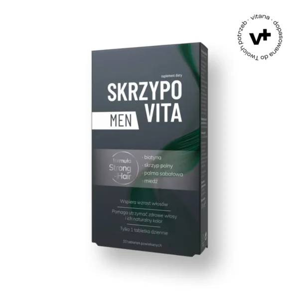 Skrzypovita Men - 30 tabletek powlekanych dla mężczyzn, wspierające mocne włosy i zdrową skórę głowy