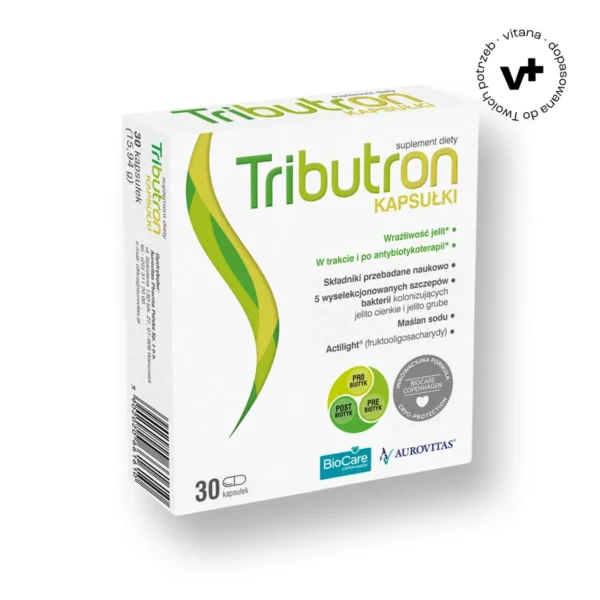 Tributron, 30 kapsułek – probiotyk wspierający równowagę mikroflory jelitowej