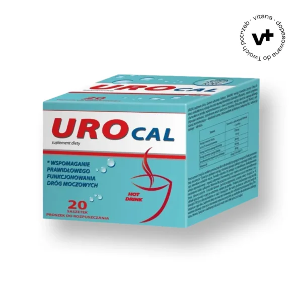 Urocal Proszek - suplement diety wspierający funkcje nerek i układu moczowy, 20 saszetek